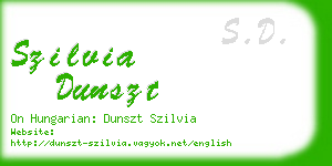 szilvia dunszt business card